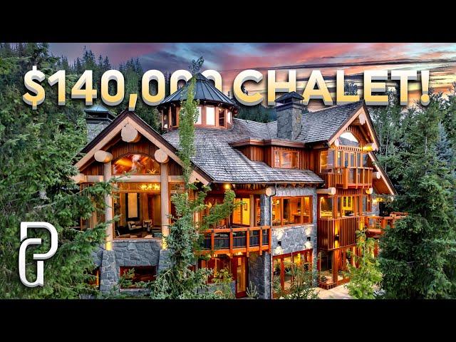 Inside This Whistler LUXURY Ski Chalet for $140,000/month  | Mega Mansion House Tour