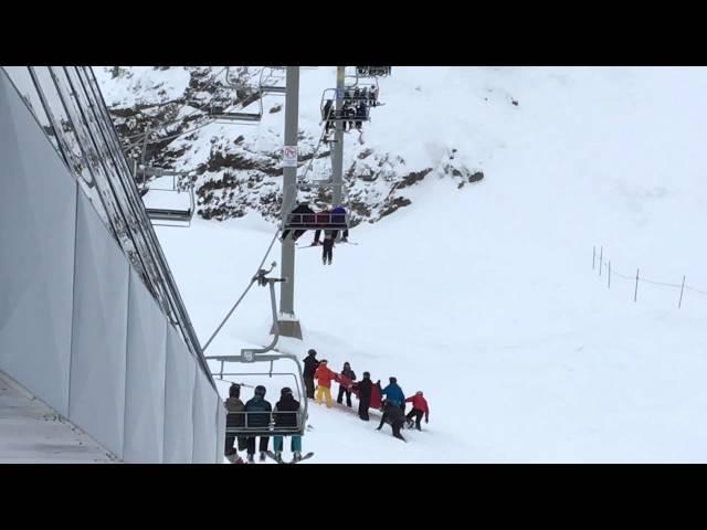 Kid falls out of whistler ski lift.  Quick thinking!!!