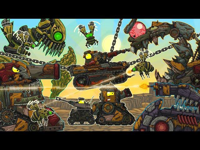 All episodes of season 4: The extensive journey and Tesla's brothers. Cartoons about tanks