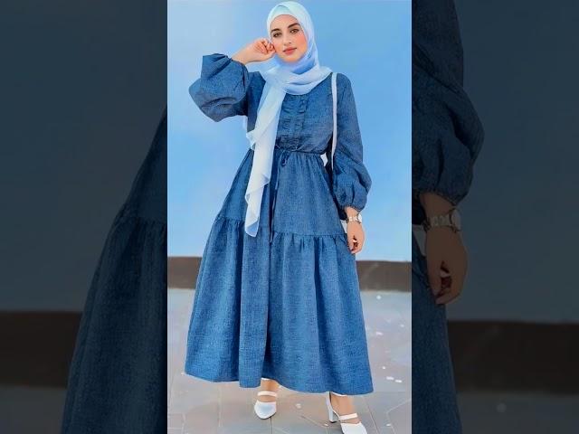 Warna Hijab Yang Cocok Untuk Gamis Denim