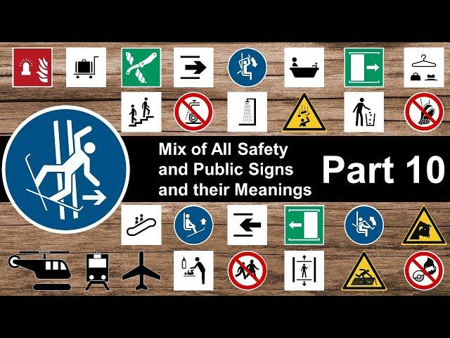 Mix of All Safety and Public Signs with their Meanings - Part 10