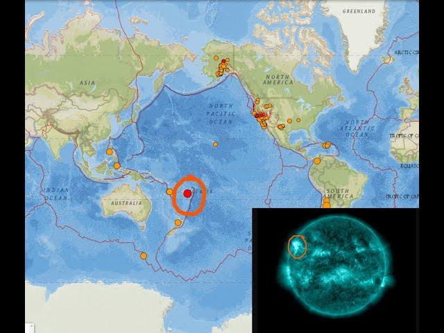 New Super deep Earthquake Tonga Trench. Sunspot area getting active. Tuesday Night 12/24/2024