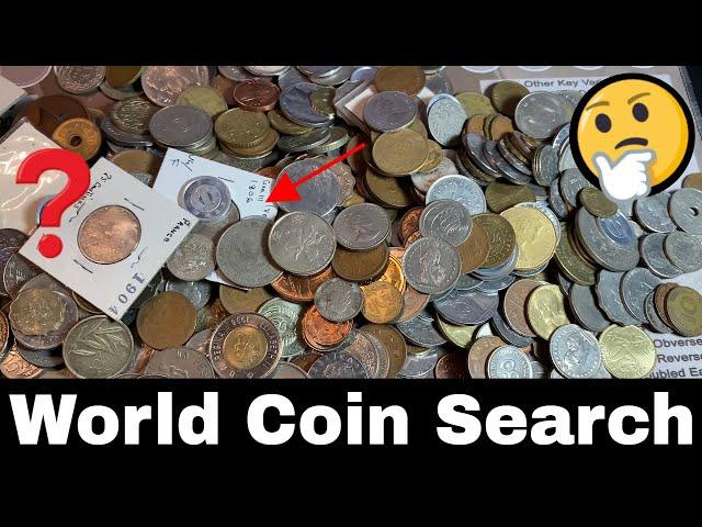 Searching World Coin Bag for Silver Coins and Rare Finds - 5 lb Bag