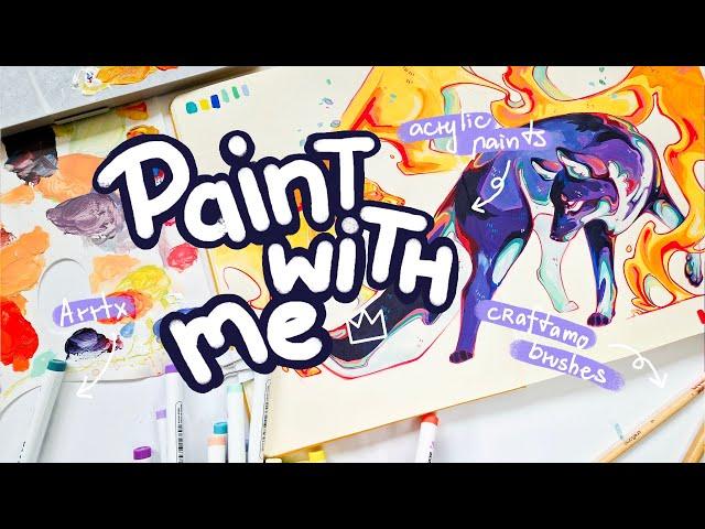 paint with me || mixing acrylics with markers