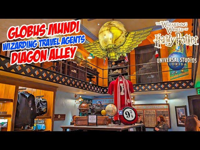 Globus Mundi Wizarding Travel Agents Shop Tour in Diagon Alley at Universal Studios (Jan 2023) [4K]