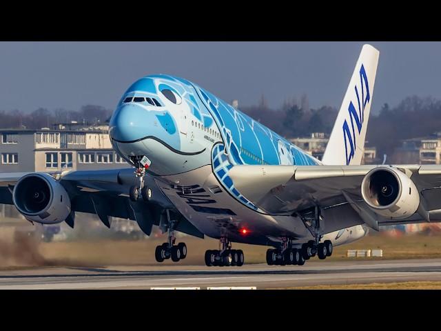 70 minutes of Airbus A380 ONLY !   ALL AIRLINES / Landing, and Take off around the World