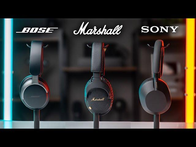 Marshall Monitor III VS Bose Quietcomfort Ultra VS Sony WH-1000XM5 | SURPRISING RESULTS!