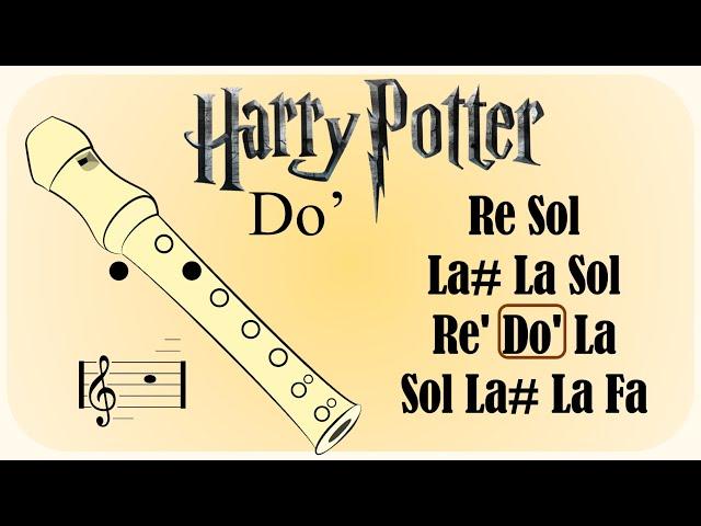 COMO TOCAR La Canción de HARRY POTTER en Flauta Dulce ‍️ VERSIÓN FÁCIL   Tutorial con Notas