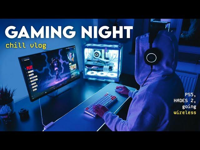 gaming vlog  | cozy gaming night hades 2, unboxing razer viper v2 pro, valo