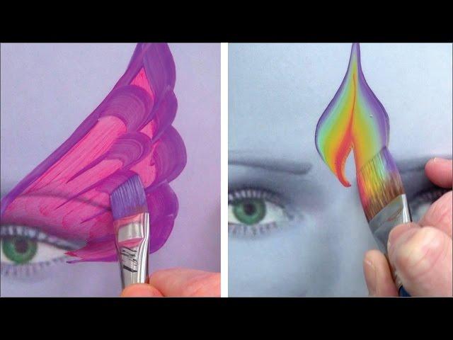 Perfect practice with 5 awesome brushes - Face Painting Made Easy PART 4