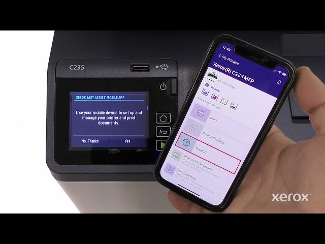 Xerox® C235 Color Multifunction Printer Power On and Wi-Fi Setup