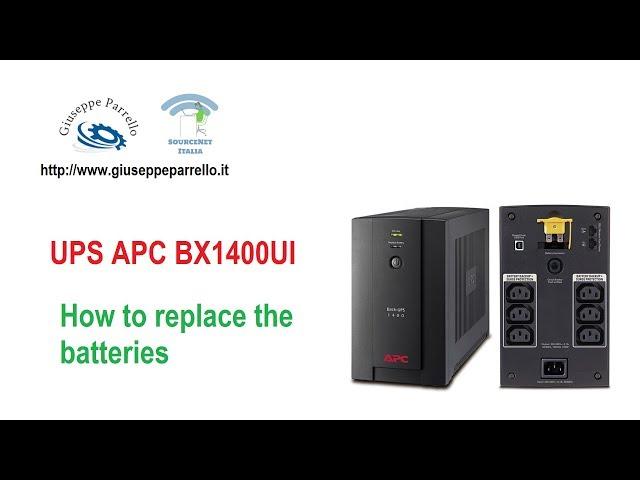 UPS APC BX1400UI - How to replace the batteries