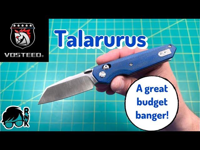 Review/impressions of the Vosteed crossbar lock & blue Micarta Talarurus knife… at a great price!