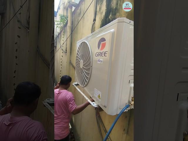 GREE 2 Ton AC Installation || Split AC Fitting with Vacuum