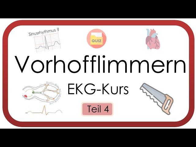 Vorhofflimmern sicher erkennen – EKG auswerten leicht gemacht  (Tachyarrhythmia absoluta, EKG-Kurs)