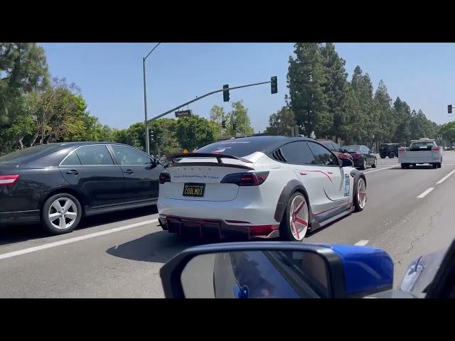 This Modified Tesla Model 3 Sounds like a Lamborghini  V12 Exhaust Sound