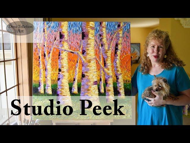 Painter Dena Tollefson Studio Peek for Canyon Road Contemporary Art Gallery Santa Fe New Mexico