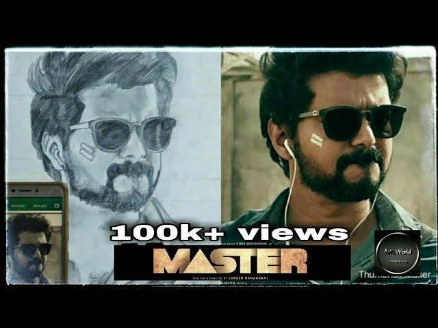 How to draw Vijay ||MASTER|| ARTZ WORLD ARTZ BY BHAAGI