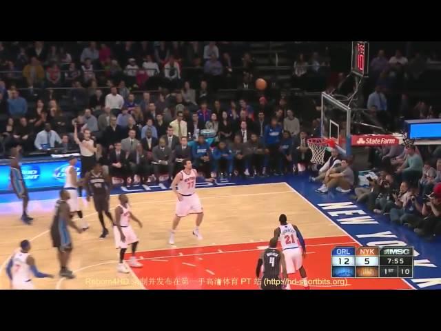 Victor Oladipo blocks Carmelo Anthony and hits the 3 - Magic @ Knicks - 2013.12.06