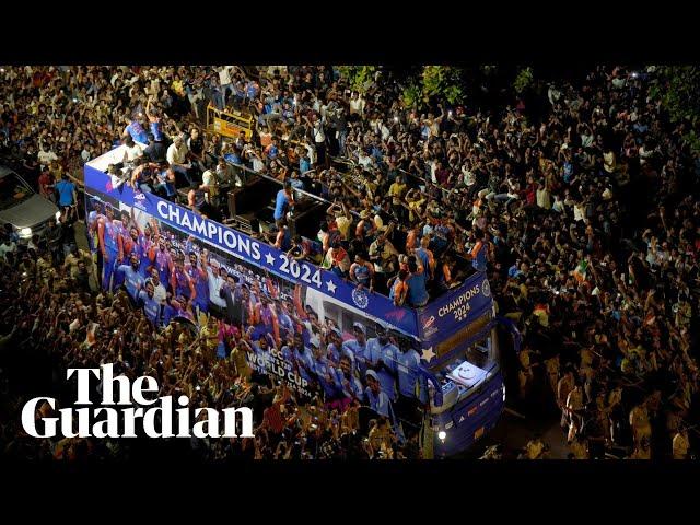 India's T20 Cricket World Cup win: thousands of fans pack Mumbai's streets to celebrate