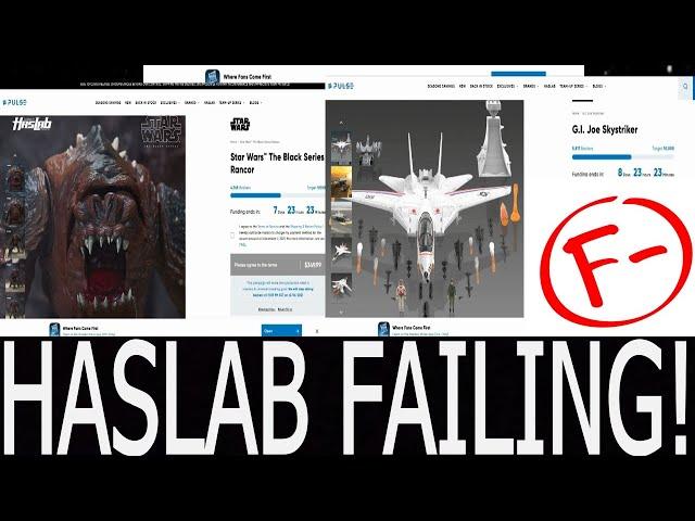 HASLAB FAILING WITH RANCOR AND SKYSTRIKER!  WHY THEY PROBABLY WILL NOT FUND LET ALONE UNLOCK ANY!