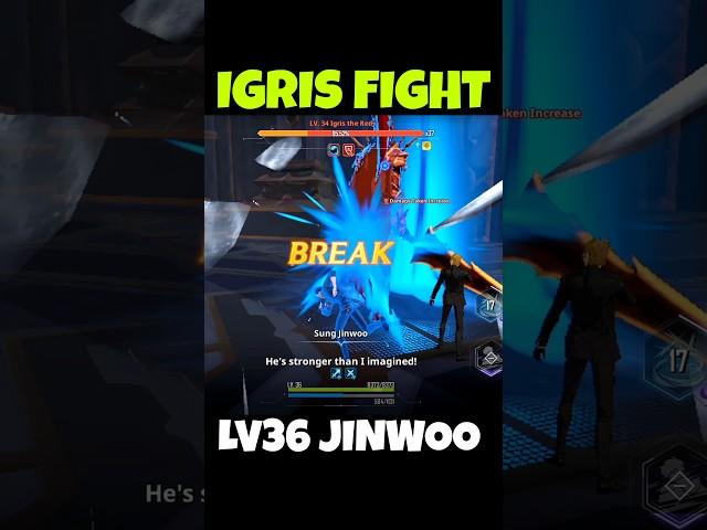 IGRIS VS Lv36 Jinwoo Fight - Solo Leveling : Arise #arcotera #sololeveling #fight