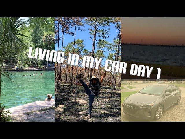 *Living in my car*| five mile hike + taking a dip in the springs(Wekiwa Springs) #solofemaletraveler