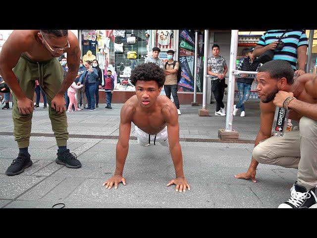 Can 14 year old @DEMARJAYSMITH07 do 150 CLEAN Push ups for $100!? | $100 Challenge