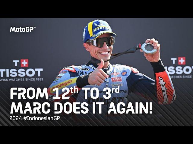 Marc Marquez' phenomenal comeback from 12th!  | 2024 #IndonesianGP