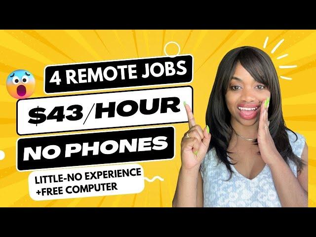 (No Phones) 4 Remote Jobs *Type Emails*-Pays $25-$43 Per Hour HIRING IMMEDIATELY!