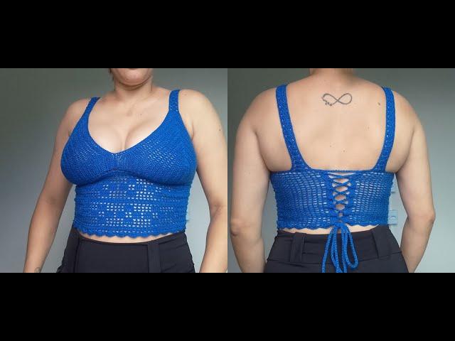 CROCHET CROPPED TOP/crochet blouse