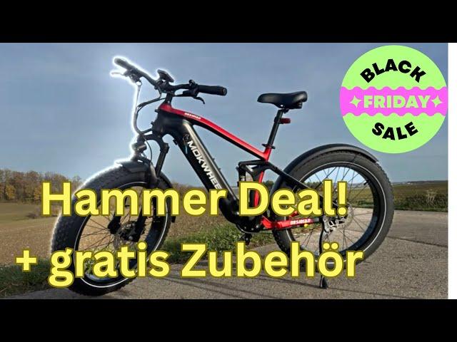 FULLY E-BIKE | Mokwheel Obsidian | All Terrain Fatbike mit 940Wh | TOP Preis/Leistung | Black Friday