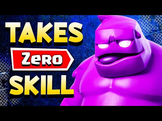 This *NO SKILL* Elixir Golem Deck Is UNSTOPPABLE