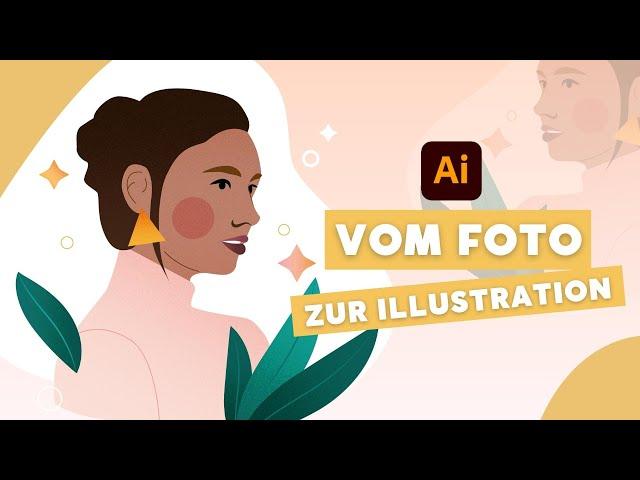 Adobe Illustrator Tutorial - Porträt mit Pfadwerkzeug & Körnung erstellen