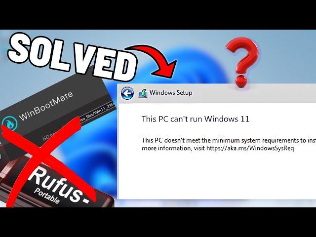 SOLVED: How to BYPASS "Windows 11 Requirements Not Met"