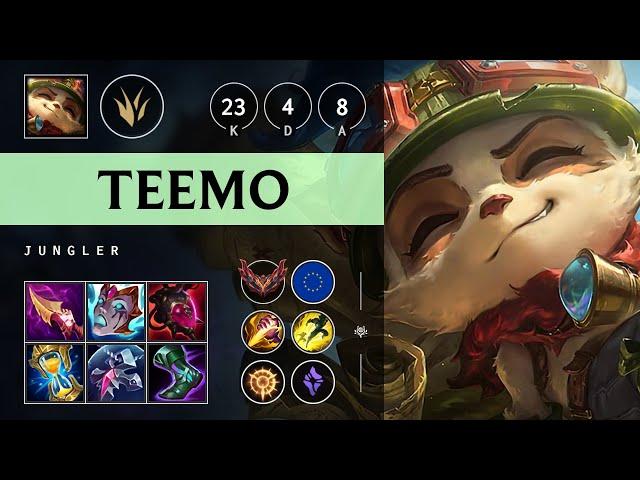 Teemo Jungle vs Rengar: Triple Kill, Legendary - EUW Grandmaster Patch 14.23