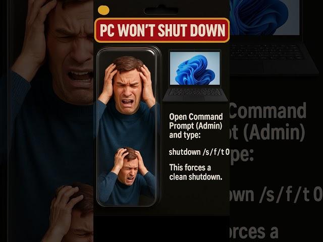 PC Wont shut down Fix