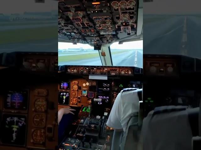 Boeing 767-300ER Take-Off, Cockpit View.