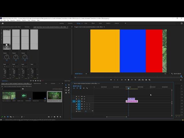 How to Create Animated Transitions in After Effects