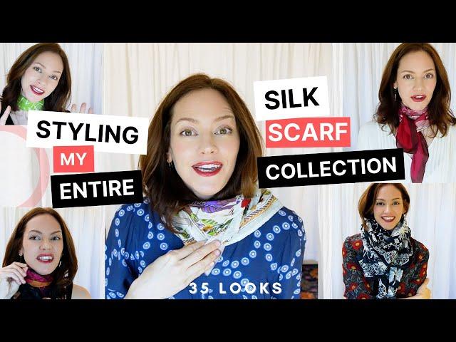 Styling all of my silk scarves - 35 looks!  Style | Fashion | Beauty | Mindset