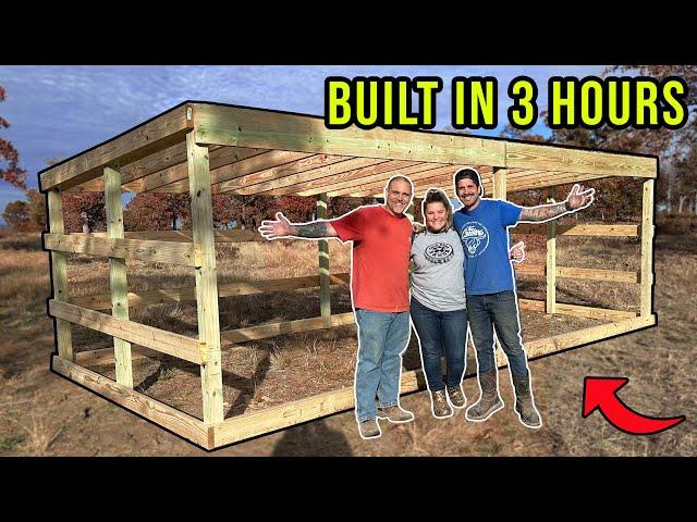 DIY Mini Pole Barn Build in 3 Hours with The Crockers | This Is How We Did It! @TheCrockers