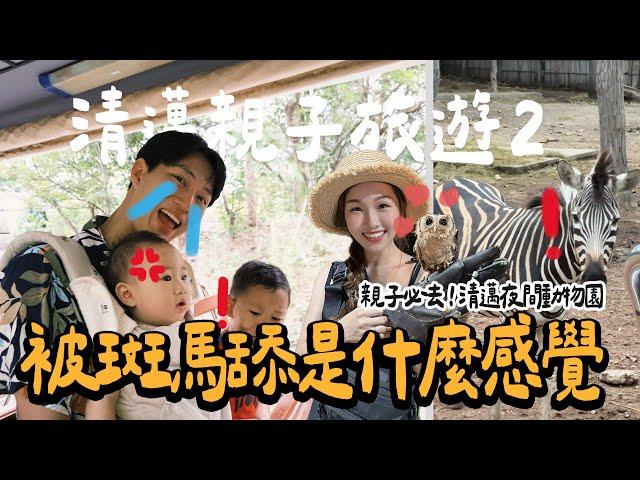 超距離接觸野生動物！宗岳還被斑馬舔了... ｜清邁夜間動物園Chiang Mai Night Safari ｜清邁米其林餐廳THE HOUSE by Ginger｜清邁親子遊EP.2｜絕代雙Q