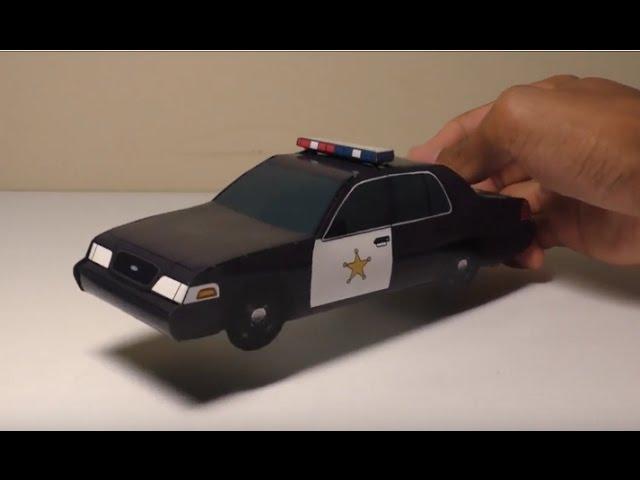 JCARWIL PAPERCRAFT 2011 Ford Crown Victoria Police Car (Building Paper Model Car)