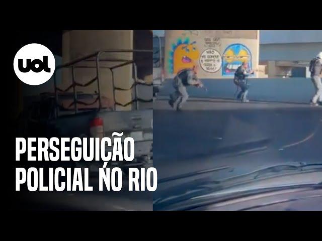 Perseguição policial termina com um suspeito morto e outro preso no Rio; veja vídeo