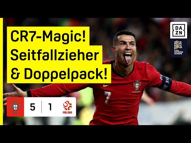 Große Ronaldo-Show und Fernandes-Traumhütte: Portugal - Polen | Nations League | DAZN Highlights