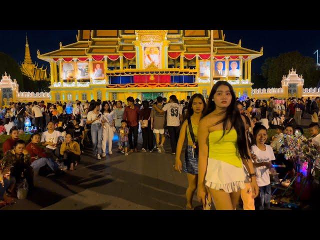 Happy Independence Day Of Cambodia 2024 - Walking Tour in Phnom Penh City 4K