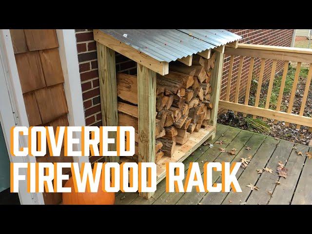 DIY Covered Firewood Rack