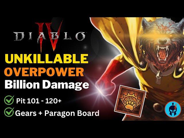 Updated Overpower Pulverize 800+ Million Dmg Druid Build Guide - Fast Pit 101+ Diablo 4 Season 4