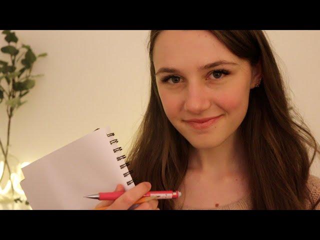 ASMR - Relaxing Sketching  Drawing You, Random Objects, Sketchbook Flip Through