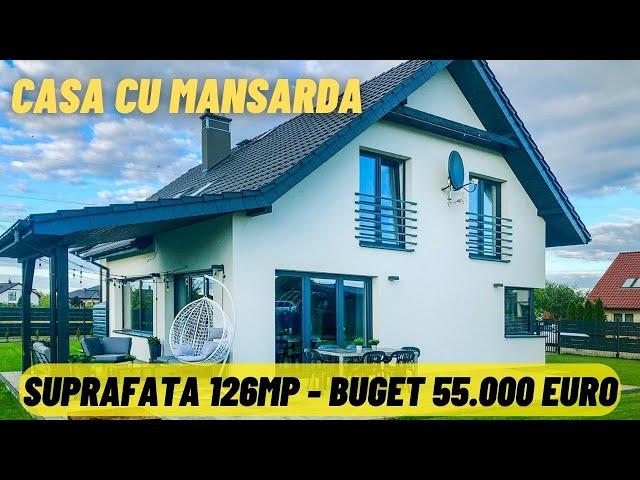 Proiect casa cu mansarda si garaj de 126 mp.